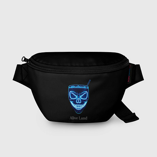 Поясная сумка Neon skull cocktail / 3D-принт – фото 1