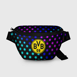 Поясная сумка Borussia неоновые снежинки, цвет: 3D-принт