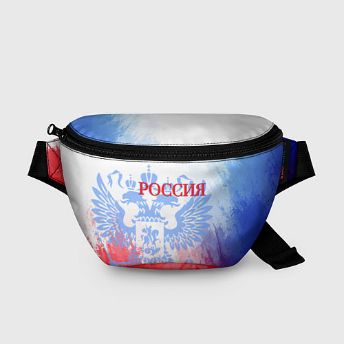 Поясная сумка Россия с гербом светлый бело-сине-красный / 3D-принт – фото 1