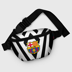 Поясная сумка Barcelona черные полосы, цвет: 3D-принт — фото 2