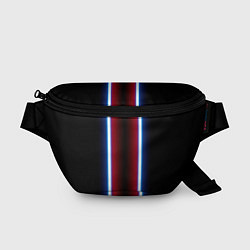 Поясная сумка Color white blue red neon, цвет: 3D-принт