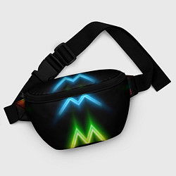 Поясная сумка Neon multicolored lines, цвет: 3D-принт — фото 2