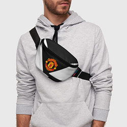 Поясная сумка Манчестер Юнайтед полосы, цвет: 3D-принт — фото 2