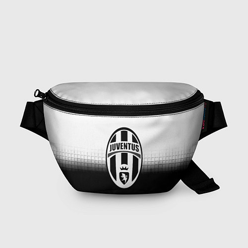 Поясная сумка Juventus черно белая геометрия / 3D-принт – фото 1