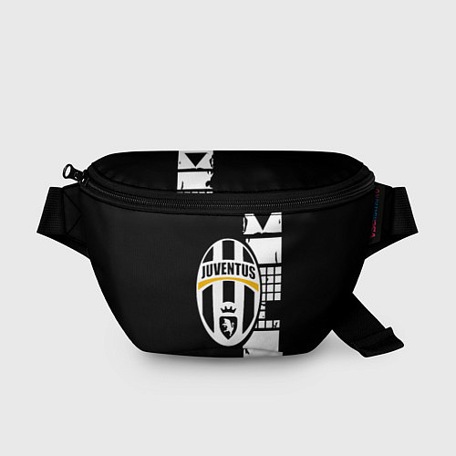 Поясная сумка Ювентус геометрия белая / 3D-принт – фото 1