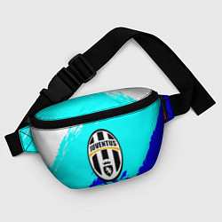 Поясная сумка Ювентус краски штрихи текстура, цвет: 3D-принт — фото 2