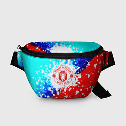 Поясная сумка Манчестер Юнайтед неон, цвет: 3D-принт
