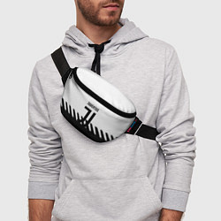 Поясная сумка Ювентус полосы геометрия линии, цвет: 3D-принт — фото 2