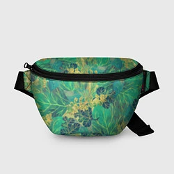 Поясная сумка Узор из листьев, цвет: 3D-принт