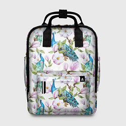 Женский рюкзак Цветы и бабочки 6