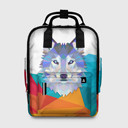 Рюкзак женский Волк: геометрия, цвет: 3D-принт