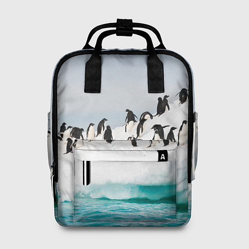 Женский рюкзак Пингвины на айсберге / 3D-принт – фото 1