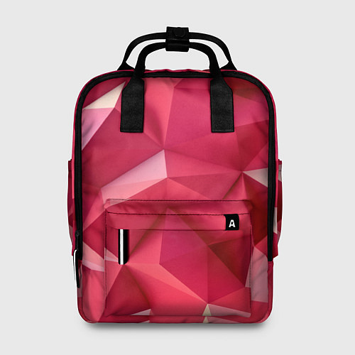 Женский рюкзак Розовые грани / 3D-принт – фото 1