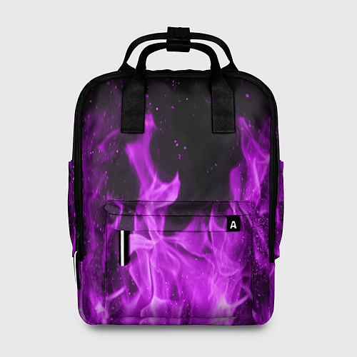 Женский рюкзак Фиолетовый огонь / 3D-принт – фото 1
