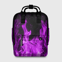 Рюкзак женский Фиолетовый огонь, цвет: 3D-принт