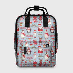 Рюкзак женский Рождественская Милота, цвет: 3D-принт