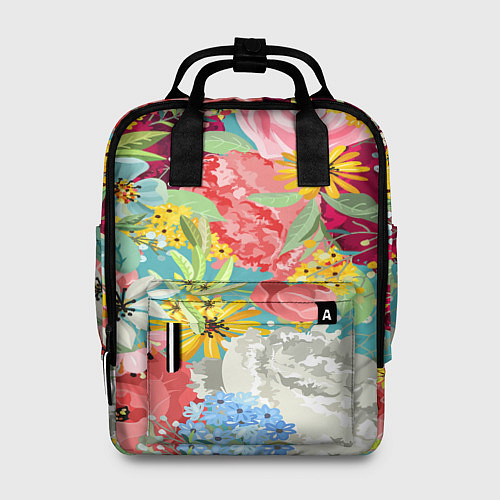 Женский рюкзак Букет цветов / 3D-принт – фото 1