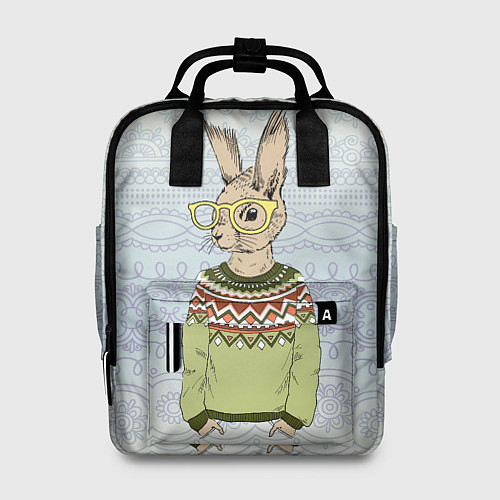 Женский рюкзак Кролик хипстер / 3D-принт – фото 1