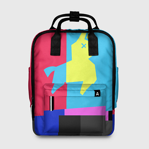 Женский рюкзак Цветная Лама / 3D-принт – фото 1
