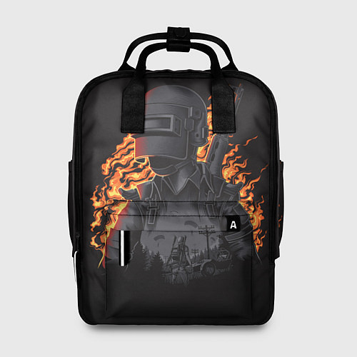 Женский рюкзак PUBG: Flame Soldier / 3D-принт – фото 1