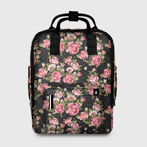 Женский рюкзак Брендовые цветы / 3D-принт – фото 1