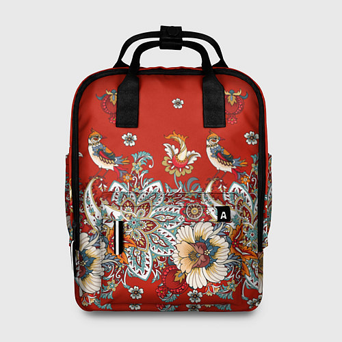 Женский рюкзак Орнамент с птицами / 3D-принт – фото 1