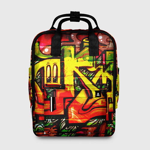 Женский рюкзак Red Graffiti / 3D-принт – фото 1