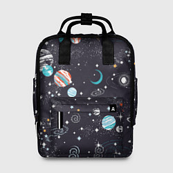 Рюкзак женский Загадочный космос, цвет: 3D-принт
