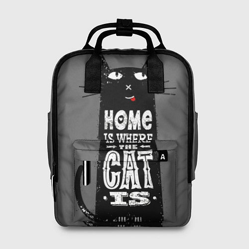 Женский рюкзак Дом там, где твой кот / 3D-принт – фото 1