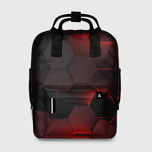 Женский рюкзак Красные абстрактные плиты / 3D-принт – фото 1