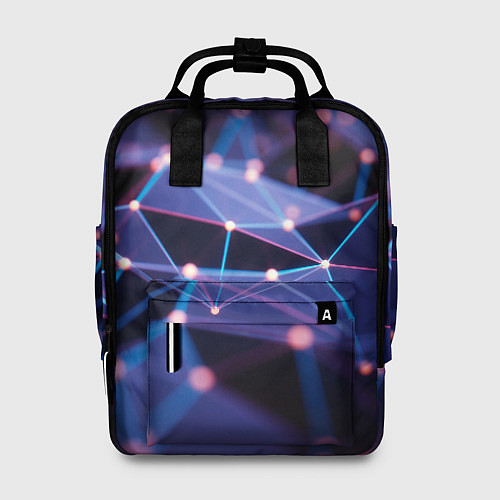 Женский рюкзак Абстрактные линии и свечение / 3D-принт – фото 1