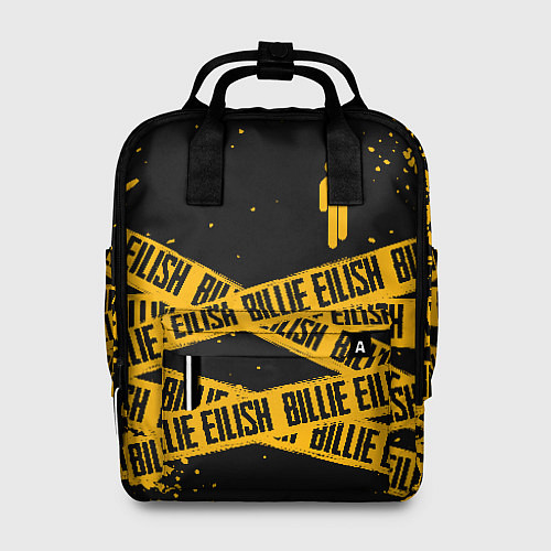Женский рюкзак BILLIE EILISH: Yellow & Black Tape / 3D-принт – фото 1