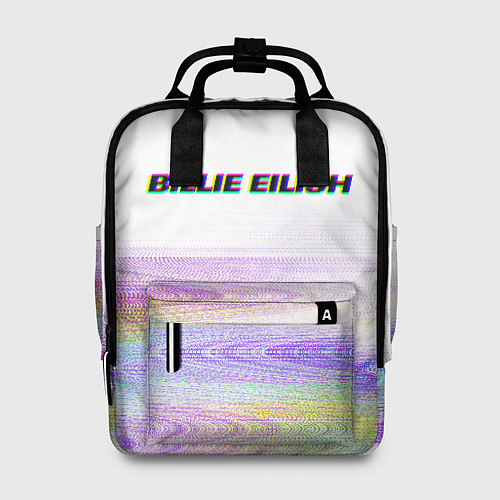 Женский рюкзак BILLIE EILISH: White Glitch / 3D-принт – фото 1