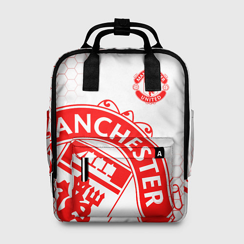 Женский рюкзак Манчестер Юнайтед white / 3D-принт – фото 1