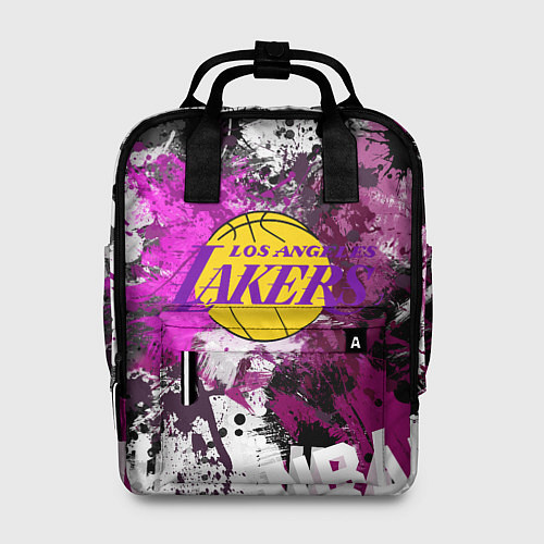 Женский рюкзак Лос-Анджелес Лейкерс, Los Angeles Lakers / 3D-принт – фото 1
