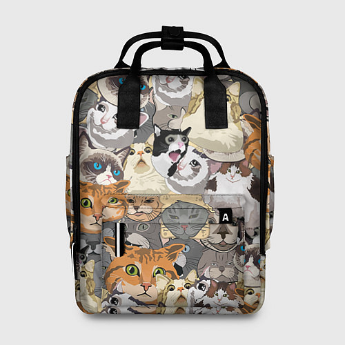 Женский рюкзак ALL CATS MEMES / 3D-принт – фото 1