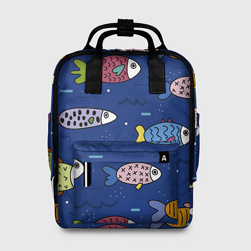 Женский рюкзак Подводный мир, Рыбы под водой / 3D-принт – фото 1