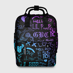 Рюкзак женский LIL PEEP LOGOBOMBING, цвет: 3D-принт