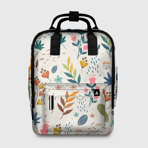 Женский рюкзак Цветочный орнамент / 3D-принт – фото 1