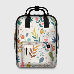 Рюкзак женский Цветочный орнамент, цвет: 3D-принт