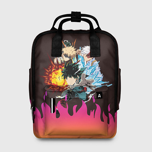 Женский рюкзак MY HERO ACADEMIA разноцветное пламя / 3D-принт – фото 1