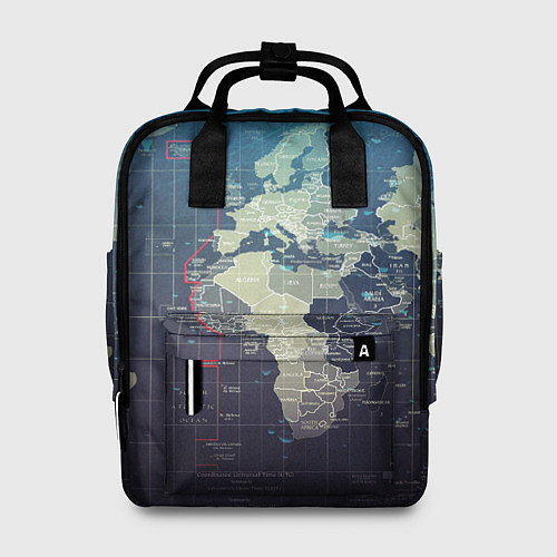 Женский рюкзак Карта мира / 3D-принт – фото 1