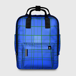 Женский рюкзак Геометрия синяя 3D