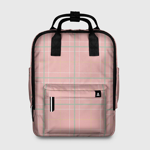 Женский рюкзак Шотландка Розовая / 3D-принт – фото 1