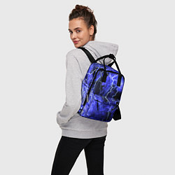 Рюкзак женский МОЛНИЯ BLUE, цвет: 3D-принт — фото 2