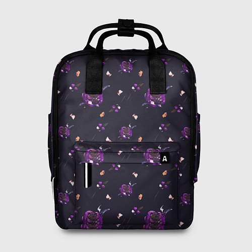 Женский рюкзак Фиолетовые розы на темном фоне / 3D-принт – фото 1