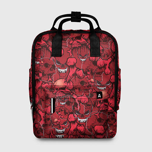Женский рюкзак Красный череп / 3D-принт – фото 1