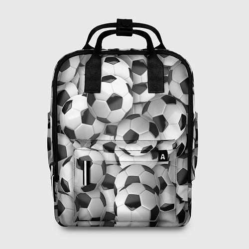 Женский рюкзак Футбольные мячи много / 3D-принт – фото 1