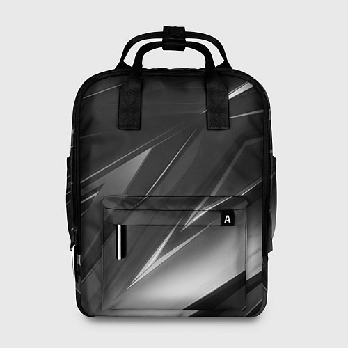 Женский рюкзак GEOMETRY STRIPES BLACK & WHITE / 3D-принт – фото 1