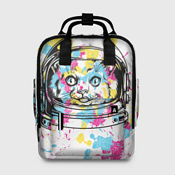 Рюкзак женский Кот в скафандре, цвет: 3D-принт